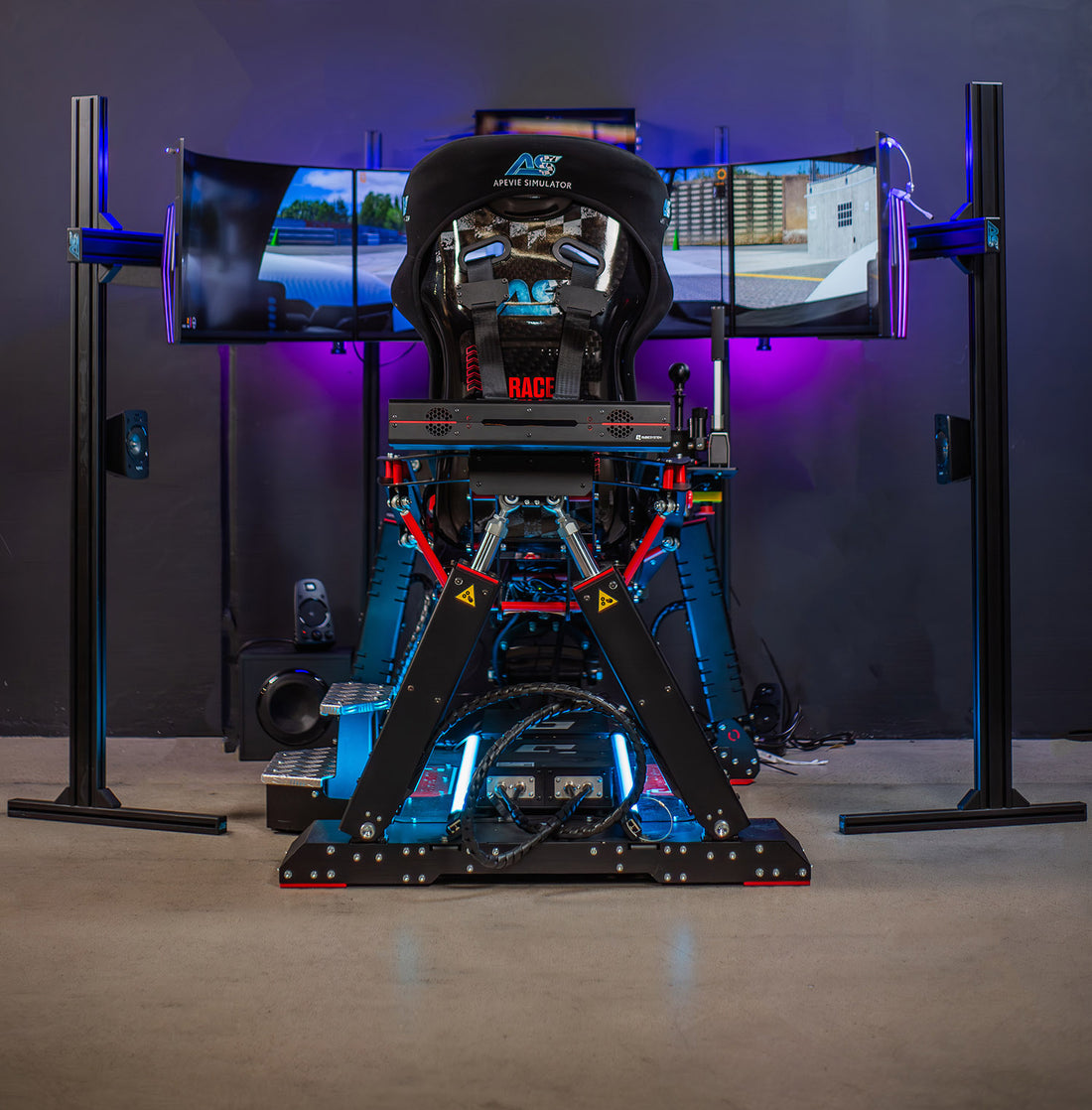 Apevie AS3 4DOF Motion Simulator with QSV20 Cockpit | Racing & Flight