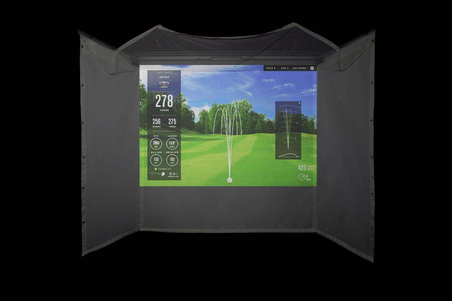 HomeCourse® ProScreen 180 – Premier Indoor Golf Simulator Enclosure