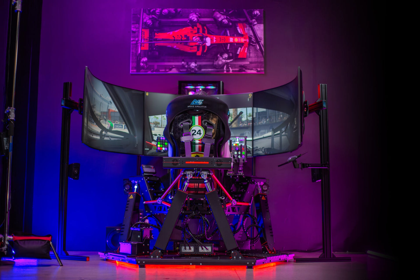 Apevie AS1 6DOF Racing Simulator with QS-S25 Spider Motion Platform | Racing