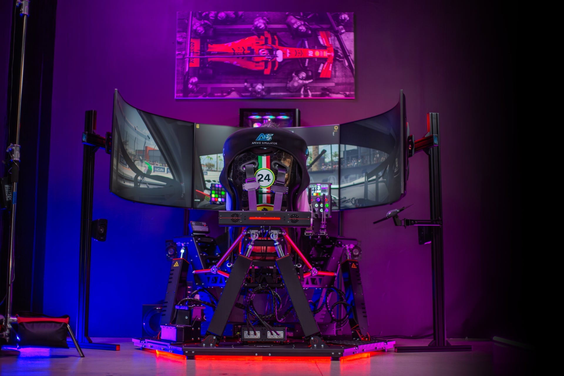 Apevie - AS1 6DOF Racing Simulator with QS-S25 Spider Motion Platform | Racing